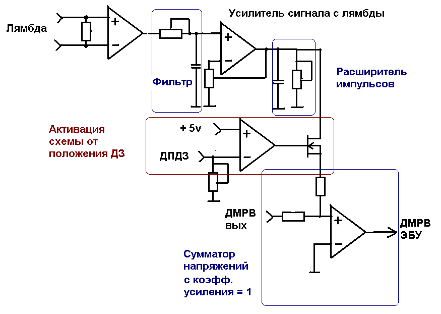 Схема масштабного усилителя